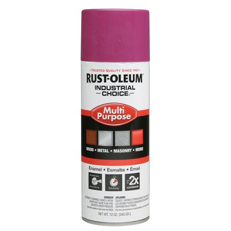 Spray Paint, OSHA Safety Purple, Gloss, Solvent, 12 oz