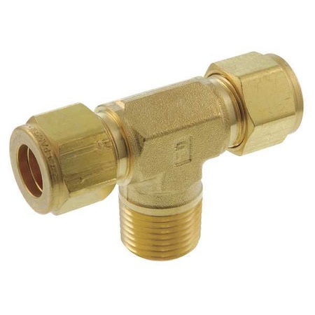 3/8" A-LOK x MNPT Brass Branch Tee