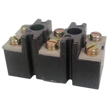 Terminal Strip, 3 Pole, 50 A, 600 V AC, 6 AWG, Screw Termination