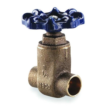 Gate Valve,1 In.,Solder,Bronze