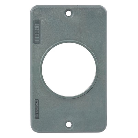 Box Cover, Outlet Box Type, 1 Gang, Thermoplastic Elastomer