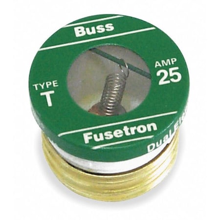 Plug Fuse, 4A, 10kA at 125V AC, 4 PK