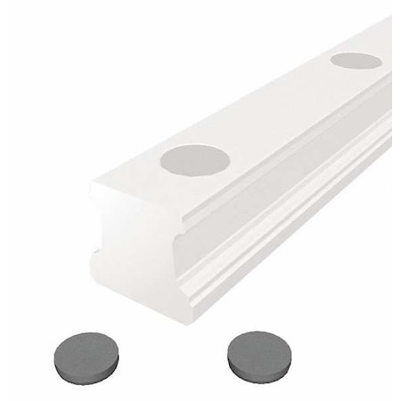 Plastic Rail Plugs,OD 8 mm,PK25