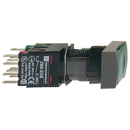 Illuminated Push Button, 16 mm, 1NO, Green