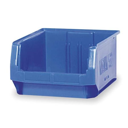 Storage Bin, Polyethylene, Blue, 7 7/8 in H, 12 3/8 in W, 19 3/4 in L