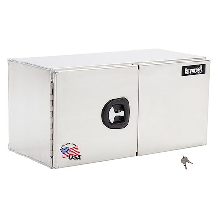 Truck Box, Underbody, Aluminum, 48"W, Silver, 16.0 cu. ft.