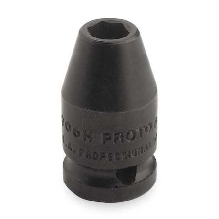1/4 in Drive Impact Socket Standard Socket, black oxide,3/16 in