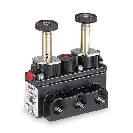 Solenoid Air Control Valve,1/4 In,4-Way