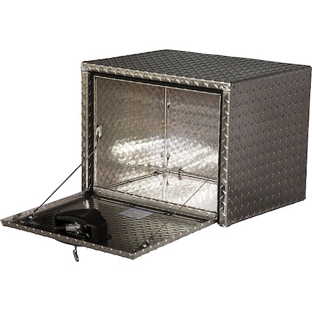 Truck Box,Underbody,Diamond Tread Aluminum,18"W,Silver,3.3 cu. ft.