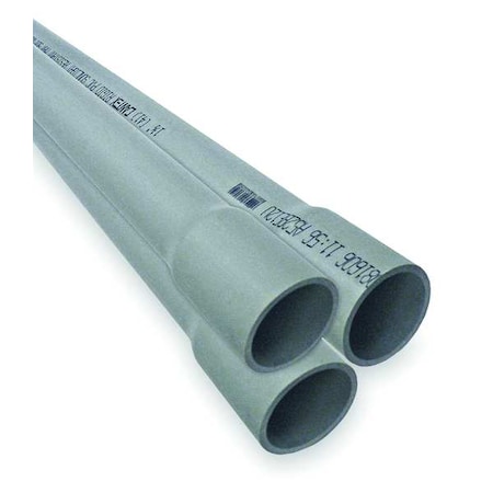 Non-Metallic Conduit, Schedule 40, 1-1/4 in Trade Size, 10 ft, PVC