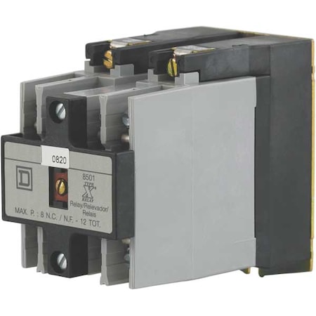 NEMA Control Relay,3NO,120VAC,10A