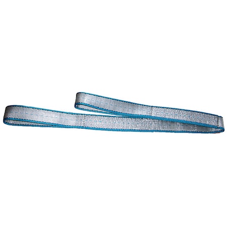Web Sling, Type 3, 16 ft L, 2 in W, Polyester, Silver
