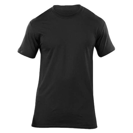 Tactical Shirt, 100% Cotton, Black, L, 3 PK