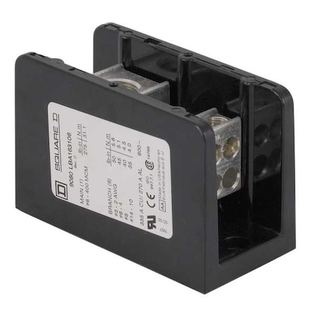 Power Distribution Block, Open, 1 Pole, 175 A Copper, 600 V AC/DC, Surface Mount
