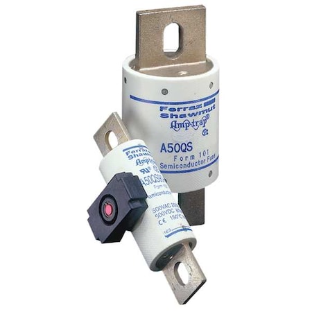 Semiconductor Fuse, 300A, Fast-Acting, 500V AC, Bolt-On