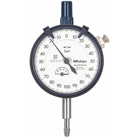 Dial Indicator,0 to 1mm,0-100-0