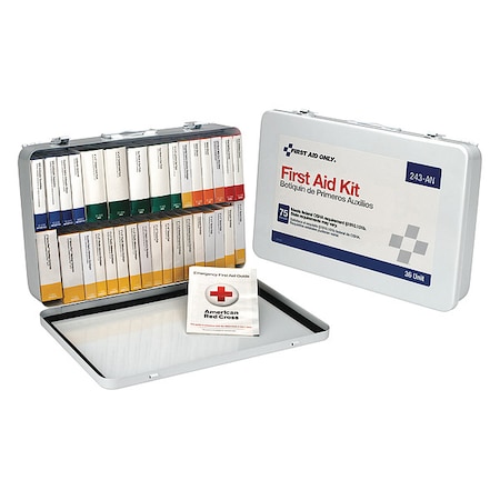 First Aid Kit and Housing, Metal 218 Components, 50 People Served