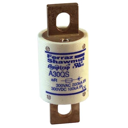 Semiconductor Fuse, 80A, Fast-Acting, 300V AC, Bolt-On