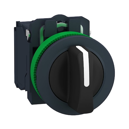 Selector Switch, 3 Pos, 30 mm, Black