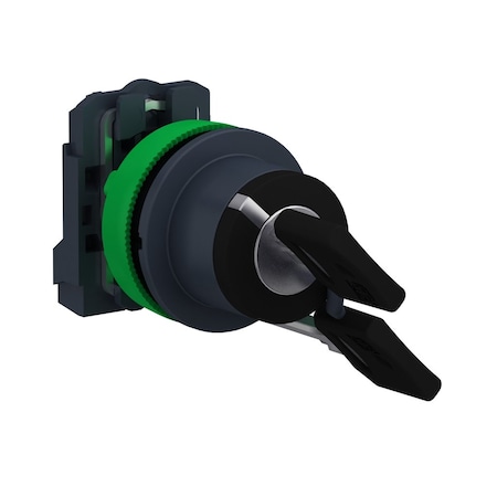SelectorSwitch,Keyed,2Pos,30mm,Black