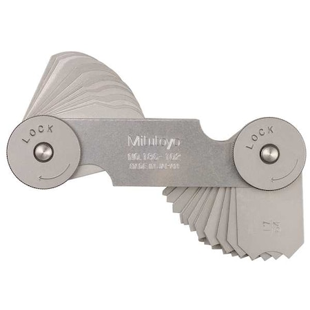 Radius Gage Set,17/64 to 1/2,32 Leaves