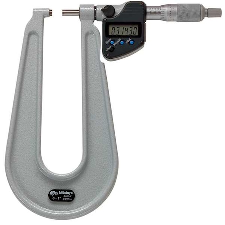 Digital Micrometer,Deep Throat,1",SPC