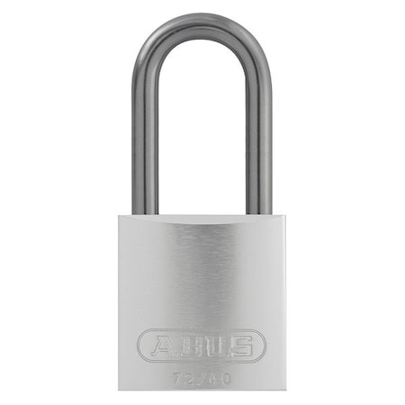 Lockout Padlock, Keyed Alike, Aluminum, Silver, 1 1/2 in Shackle Height, 1 1/2 in Body Width