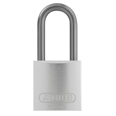 Lockout Padlock, Keyed Alike, Aluminum, Silver, 1 1/2 in Shackle Height, 1 1/2 in Body Width, 6 PK