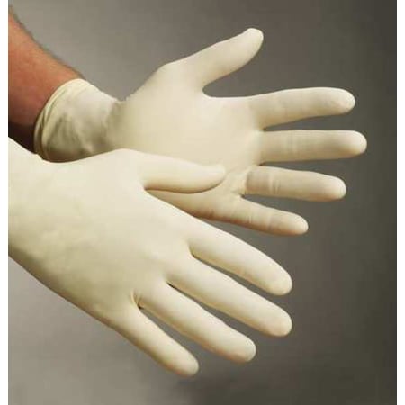L92, Disposable Gloves, 5.00 to 5.99 mil Palm, Latex, Powder-Free, L (9), 100 PK, Beige