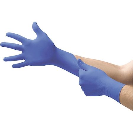 N27, Disposable Gloves, 3.00 to 3.99 mil Palm, Nitrile, Powder-Free, XL (10), 100 PK, Blue