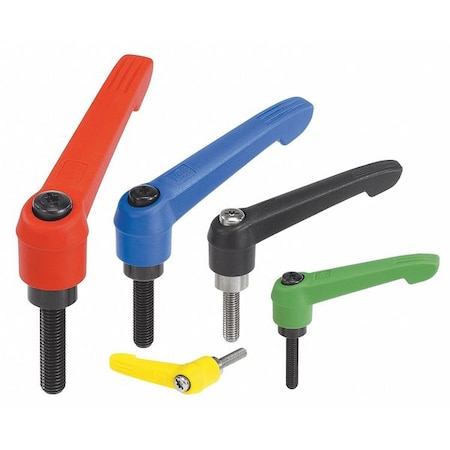 Adjustable Handle Size: 2, M08X30, Plastic, Orange RAL 2004, Comp: Steel
