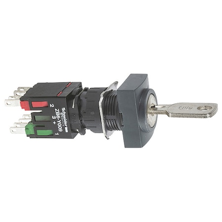 SelectorSwitch,Keyed,Non-Illum,2Pos,16mm