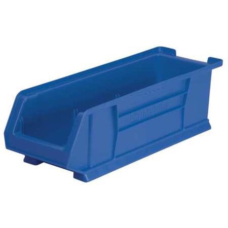 Storage Bin, Plastic, Blue, 7 in H, 8 1/4 in W, 23 7/8 in L