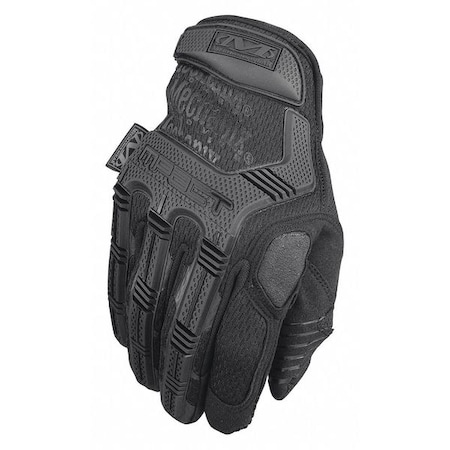 Tactical Glove, Synthetic Leather Palm, 12" Length, Hook-and-Loop Cuff, Full Finger, Foam Lining