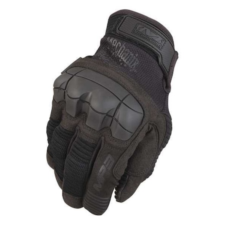 Tactical Glove, Synthetic Leather Palm, 11" Length, Hook-and-Loop Cuff, Full Finger, Foam Lining
