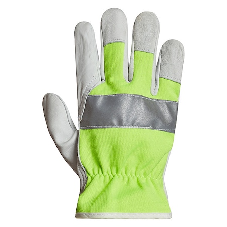 Leather Drivers Gloves, Goatskin with Spandex Back, Shirred Slip-On, Wing Thumb, Gunn Cut, XL 12 PK
