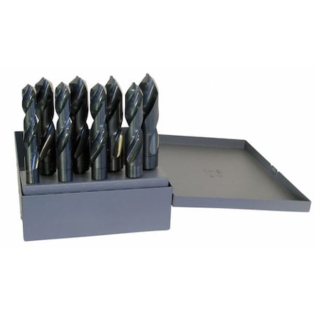 8PC 1/2 Reduced Shank Silver & Deming Drill Set Chicago-Latrobe 190F Steam Oxide HSS 9/16-1IN