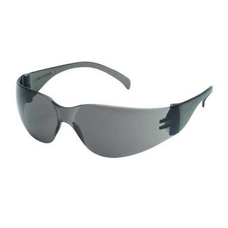 Safety Glasses, Gray Lens, Scratch-Resistant