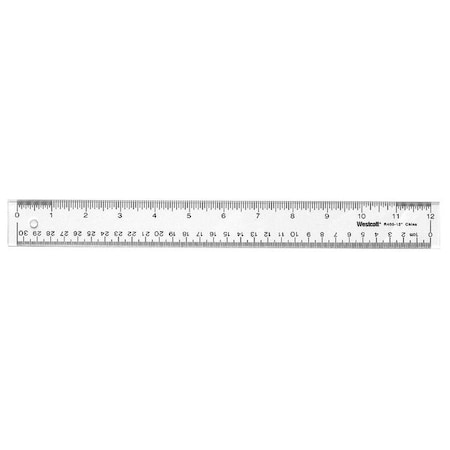 Ruler,12 Inch,Clear Acrylic