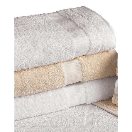 Bath Towel,White,24x50,PK12