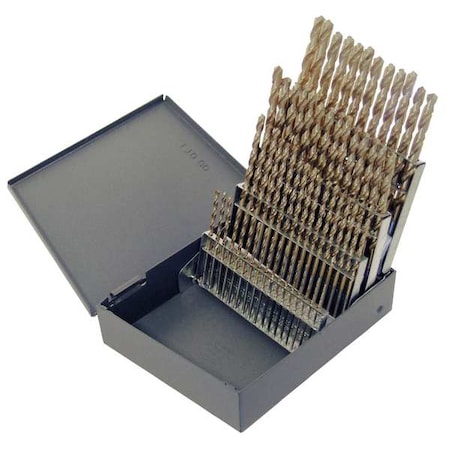 60PC 135 Deg HD Cobalt Screw Machine Lngth Drill Set Chicago-Latrobe 559 Straw HSS-CO 8%,N1-No 60