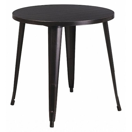 Round 30" W, 30" L, 29.5" H, Metal Top, Gold