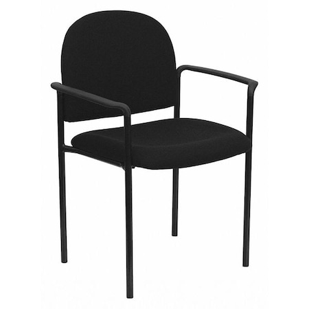 Black Fabric Stack Chair
