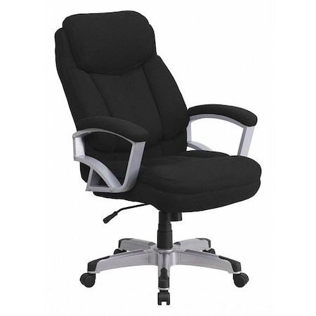 Hercules Office Chair, Black Back, 28-1/2 in W 35" L 49-1/2" H, Padded