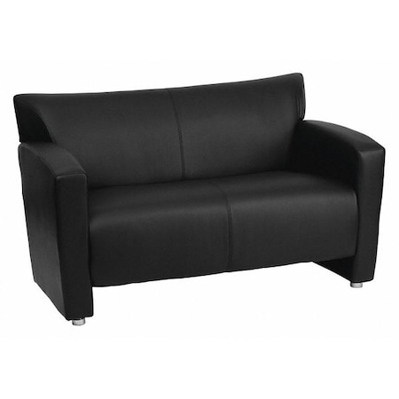 Loveseat, 30" x 31-1/4", Upholstery Color: Black