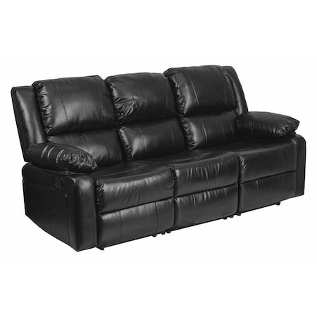 Sofa, 35" to 64" x 38", Upholstery Color: Black