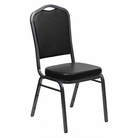 Hercules Banquet Chair, Black Back, 17-1/4 in W 20-1/4" L 38" H, Vinyl Seat