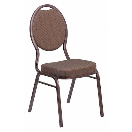 Hercules Banquet Chair, Brown Back, 17-1/2 in W 21" L 37-3/4" H, Fabric Seat