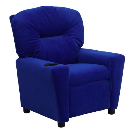 Kids Recliner, 25" to 39" x 28", Upholstery Color: Blue