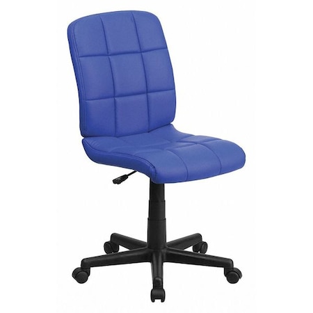 Vinyl Contemporary Chair, 16-3/4" to 21-3/4, Blue